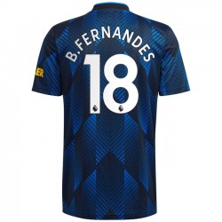 Camisola Manchester United Bruno Fernandes 18 Equipamento Terceiro 2021-2022 Manga Curta